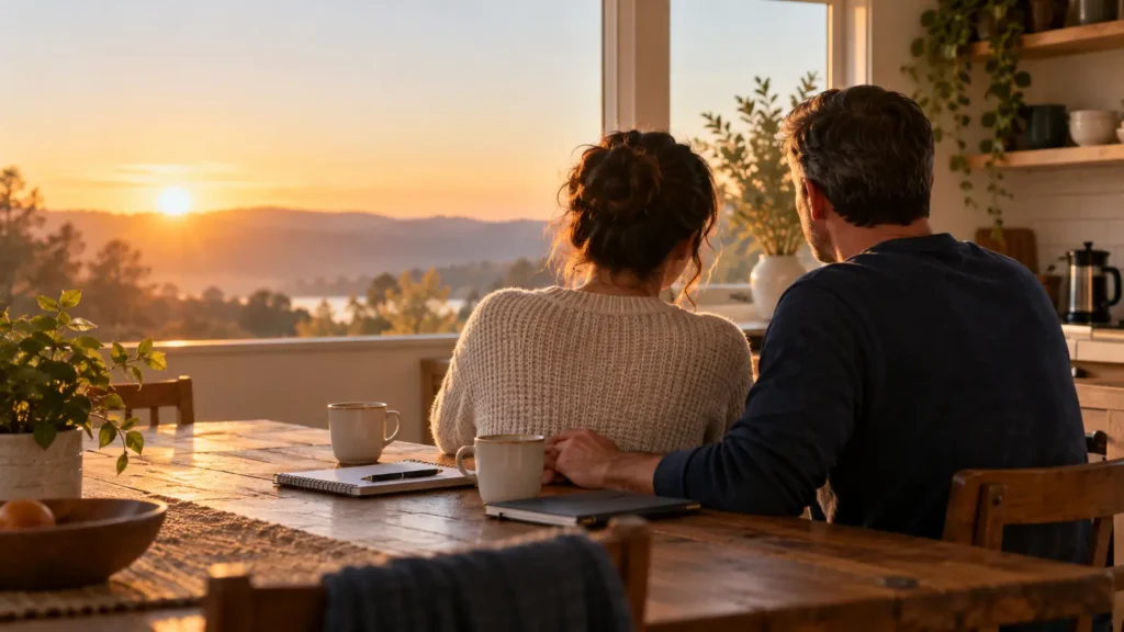 A married couple reconnecting through quiet, consistent effort
